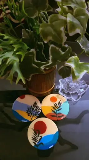 Boho Lush Coasters(Set of 3)